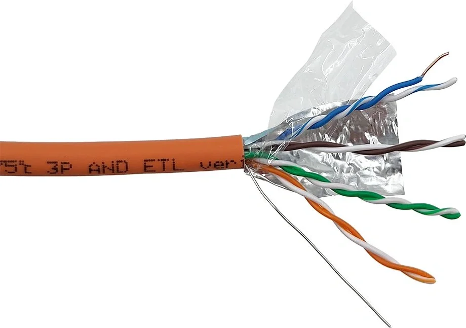 LAN-5EFTP-HFLT-OR Кабель информационный Lanmaster  кат.5E FTP 4 пары 24AWG LSZH  внутренний 305м оранжевый