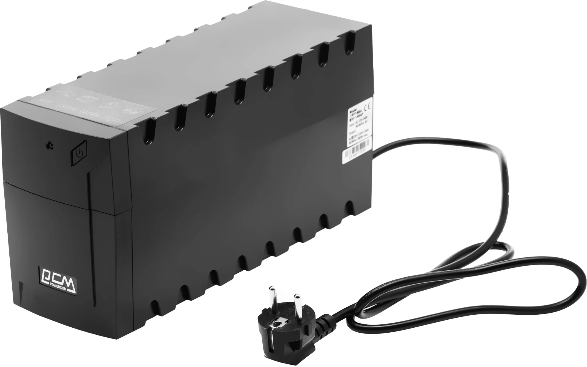 ИБП POWERCOM Raptor RPT-600AP EURO черный (линейно-интерактивный, 600VA, 360W, 3xEURO, USB, RJ-11/RJ-45) (RPT-600AP EURO)