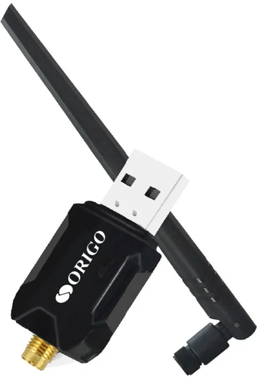 Сетевой адаптер WiFi USB Origo OW900A/A1A, Wi-Fi 6 AX900 USB 2.0 ГГц, съемная антенна 5 dBi