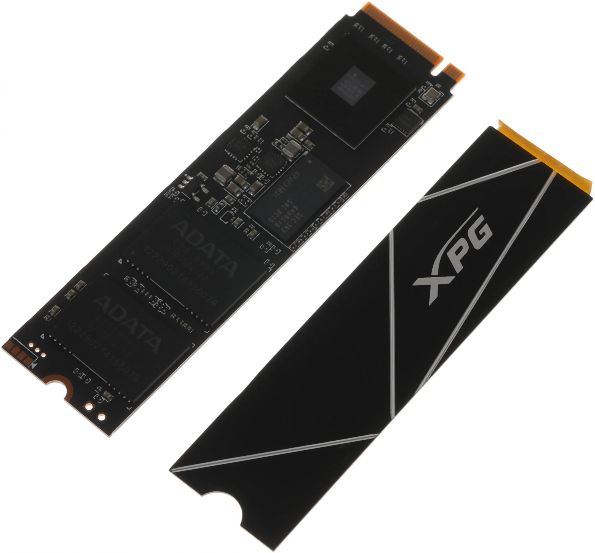 Твердотельный накопитель/ ADATA SSD GAMMIX S70 BLADE, 2048GB, M.2(22x80mm), NVMe, PCIe 4.0 x4, 3D TLC, R/W 7400/6400MB/s, IOPs 650 000/740 000, DRAM buffer 2048MB, TBW 1480, DWPD 0.4, with Heat Spreader (5 лет)
