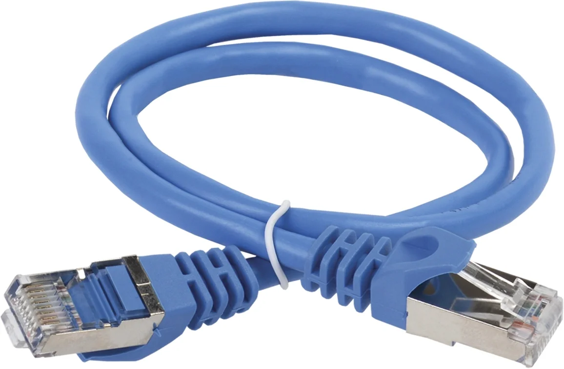 Патч-корд ITK PC03-C5EFL-1M F/FTP RJ-45 вил.-вилка RJ-45 кат.5E 1м  синий  LSZH