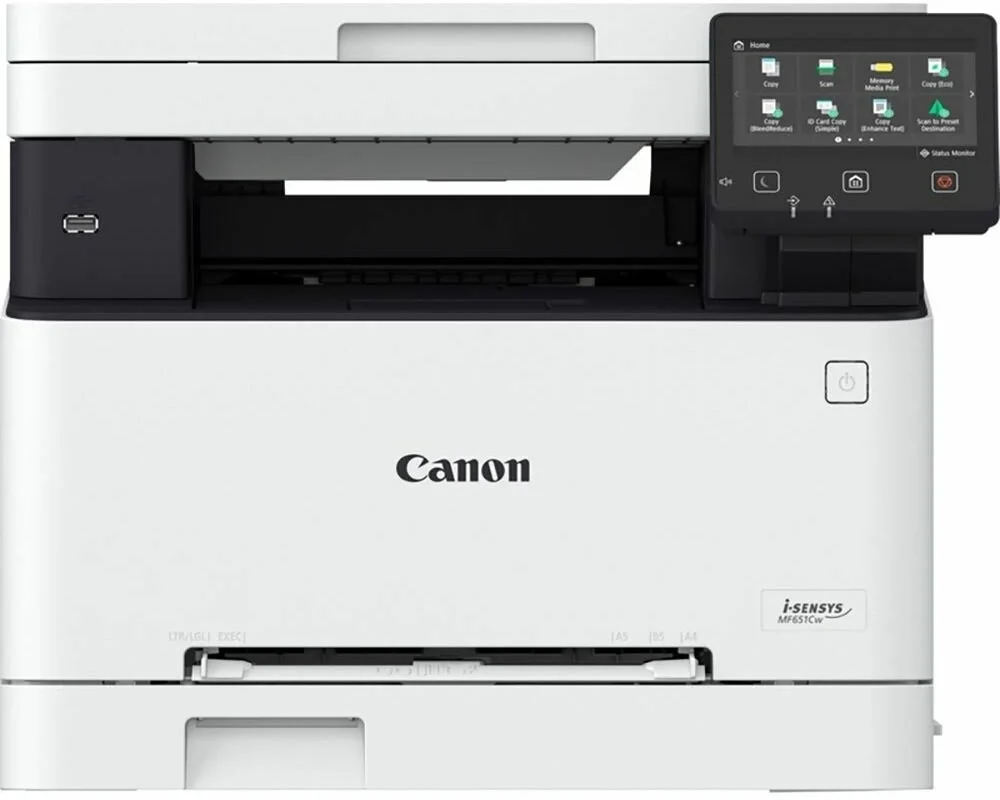 МФУ лазерное Canon i-SENSYS MF651Cw (А4, цветное, печ. 18 стр/мин., скан. до 27 стр/мин (ч/б) 14 стр/мин (цвет), 1200 x 1200 dpi (принтер) 600x600dpi (сканер), USB 2.0, RJ-45, Wi-Fi, Air Print, Mopria)