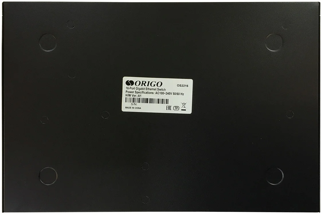 ORIGO OS2216/A1A Неуправляемый коммутатор 16x1000Base-T, корпус металл, установка в 19” стойку