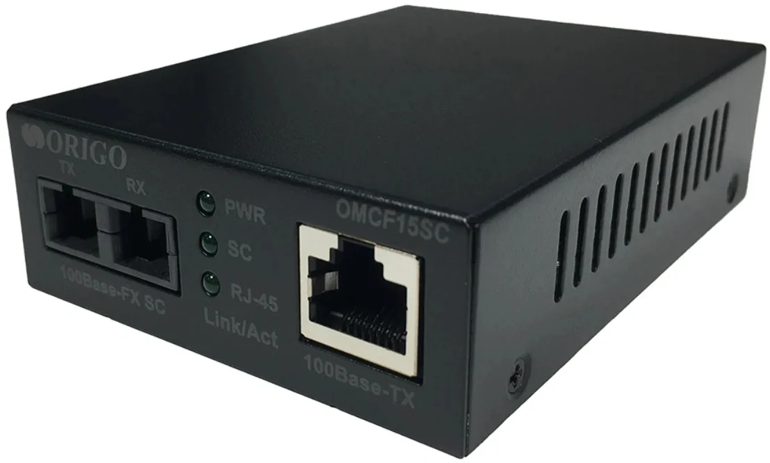 Медиаконвертер ORIGO Медиаконвертер 100Base-TX / 100Base-FX (SC), 1310 нм, одномод, до 15 км