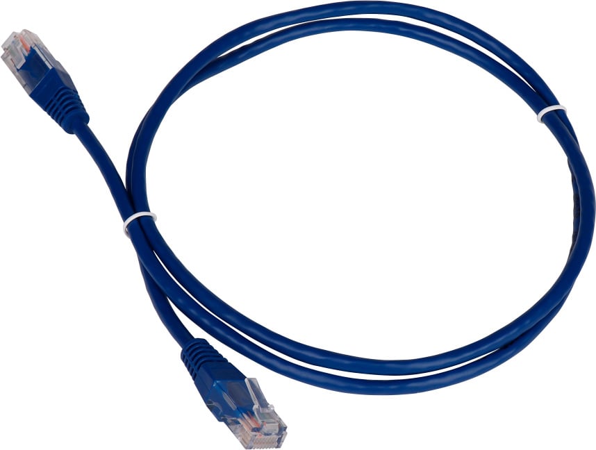 Патч-корд LANMASTER - TWT, UTP, кат. 5e, 2 x RJ-45, RJ-45 - RJ-45, ПВХ, синий, 10 м, с заливными колпачками, TWT-45-45-10-BL