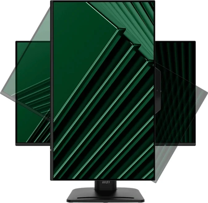 Монитор MSI - PRO MP272PMG, 27", 16:9, IPS, 1 мс, 300cd/m², 1500:1, 1920x1080 (Full HD), 120 Гц, VGA, 1x HDMI, 1x DP, USB-hub, HAS, HAS, Pivot, speakers, web-cam, цвет чёрный, 9S6-3PD99T-004