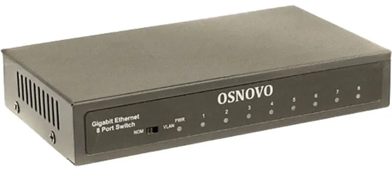 Коммутатор OSNOVO SW-70800, неуправляемый, 8×1GbE