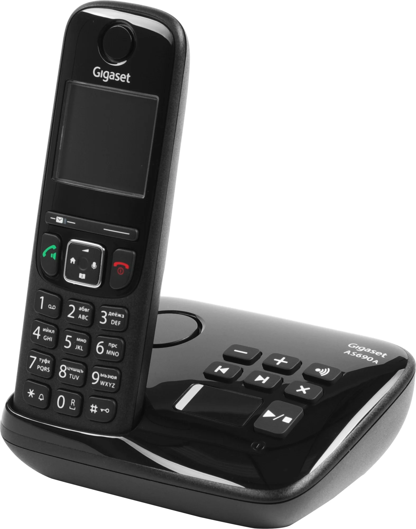 Радиотелефон Dect Gigaset AS690A Trio черный (труб. в компл.:3шт) автооветчик АОН