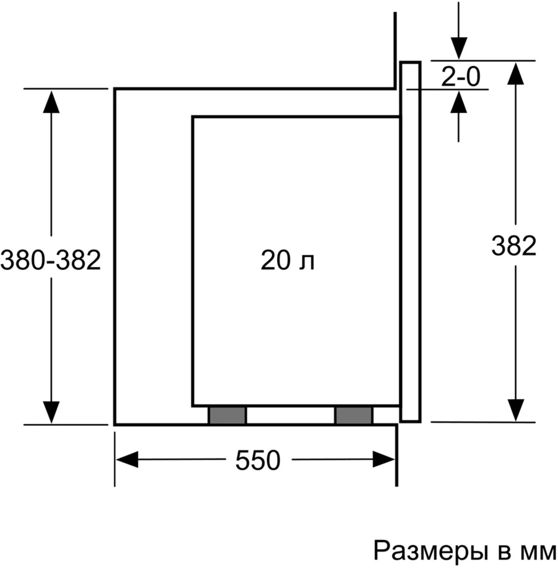 Микроволновая печь Bosch BFL524MS0 20л. 800Вт нержавеющая сталь/черный (встраиваемая)