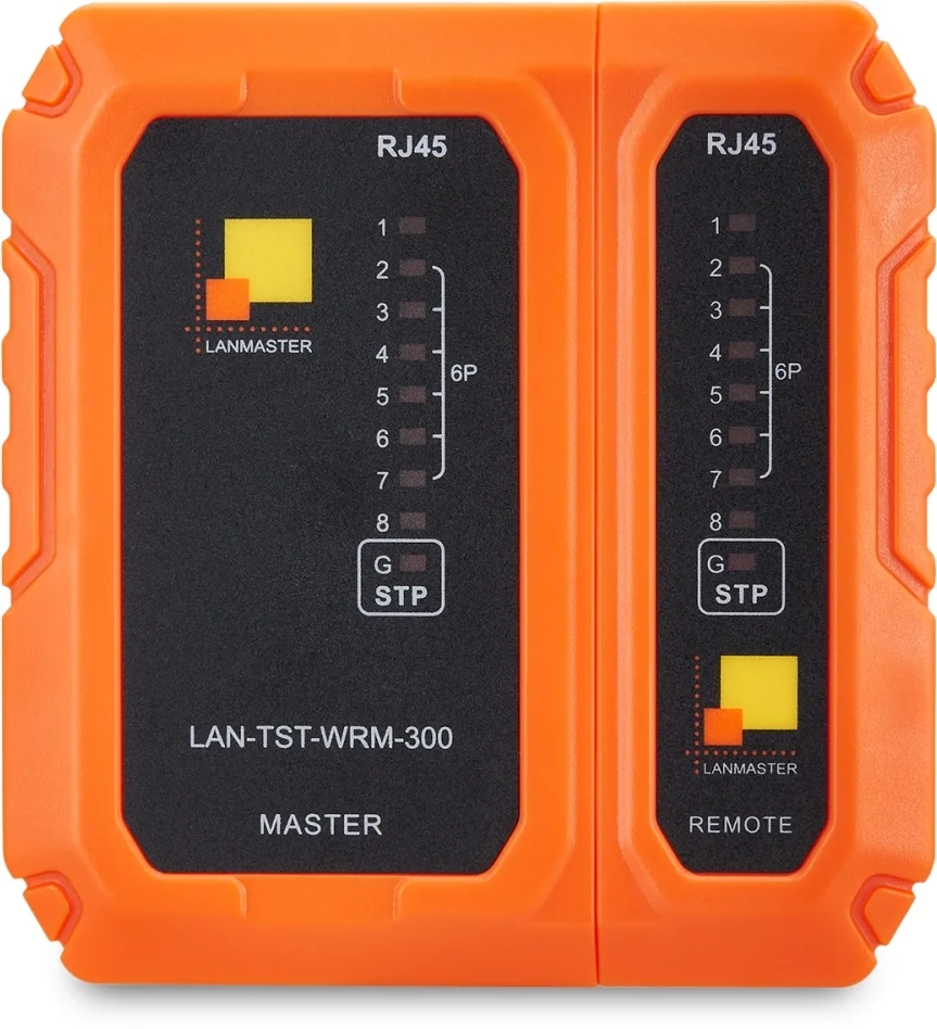 LANMASTER Тестер кабельный LAN-TST-WRM-300 оранжевый/черный