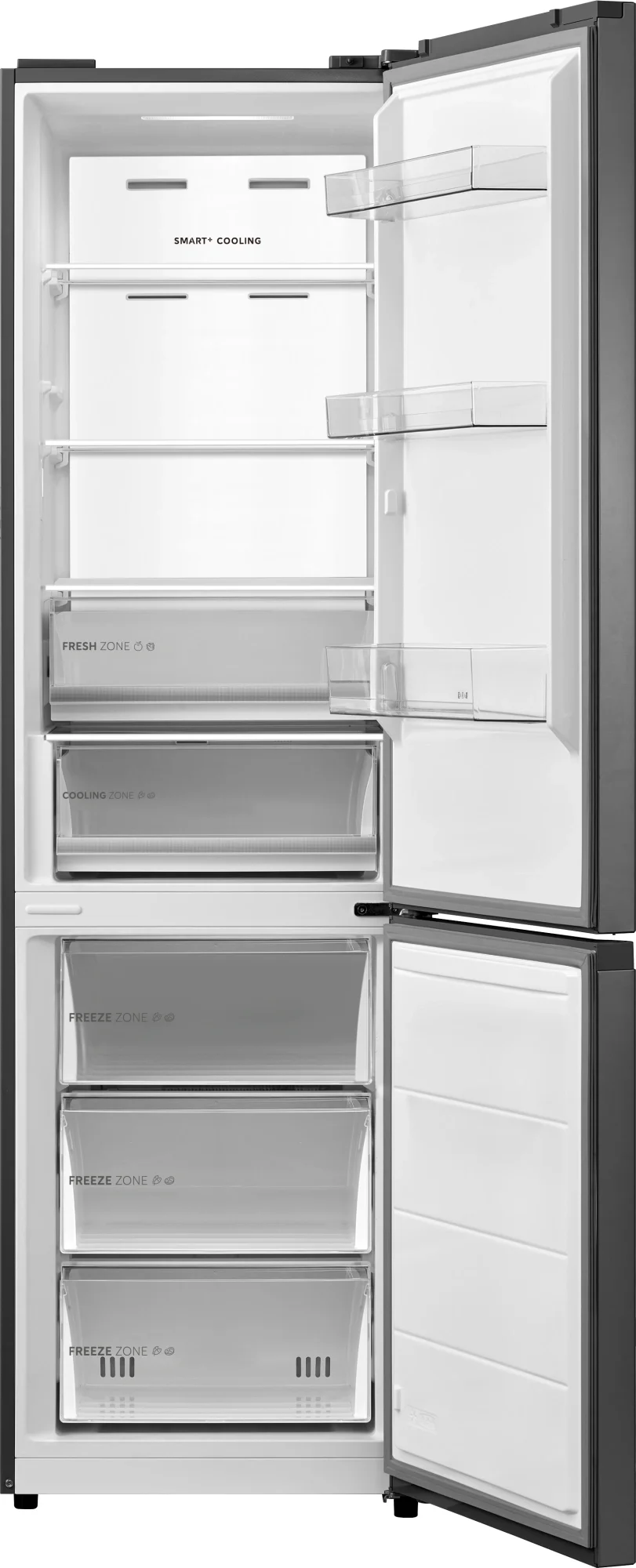Холодильник Midea/ Холодильник Midea, ВхШхГ 2010х595х660 мм, отдельностоящий, полезный объем 386 л (263+123), Full No Frost, внутренний дисплей, зона свежести, суперзаморозка, суперохлаждение, режим "Отпуск", индикация температуры, выдвижные полки Easy Get, 3D LED освещение, инверторный компрессор, энергоэффективность А++, уровень шума 35 дБ, цвет нержавеющая сталь