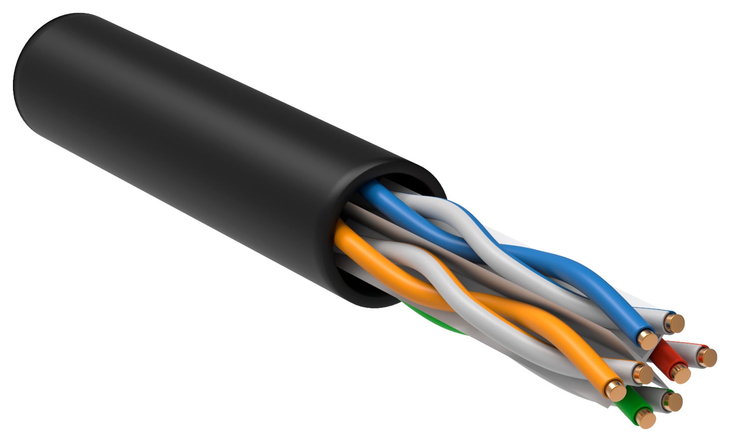 Кабель информационный ITK LC3-C604-139 кат.6 U/UTP 4 пары 23AWG LDPE внешний  305м  черный