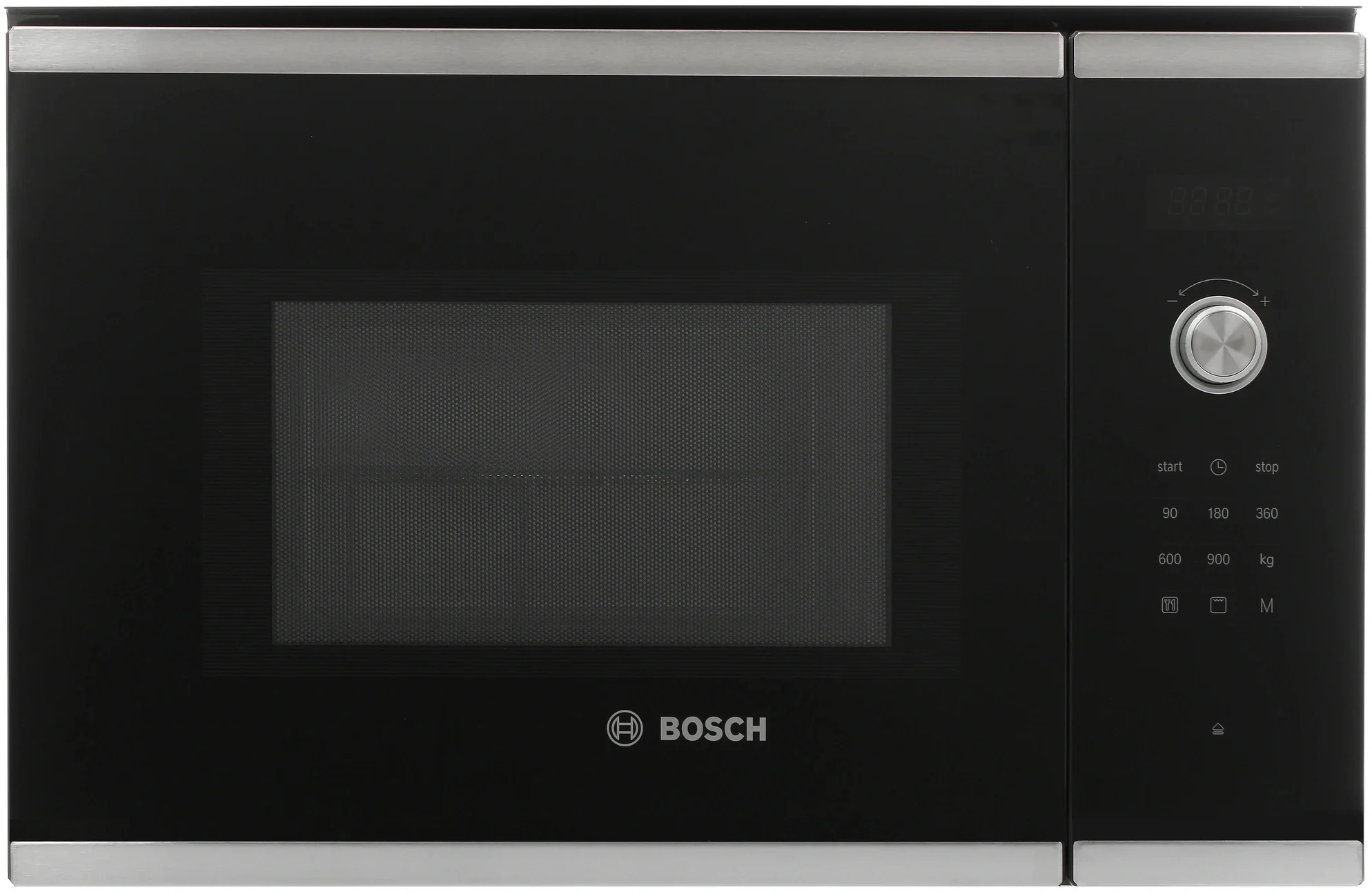 Встраиваемая микроволновая печь Bosch BEL554MS0 нержавеющая сталь/черный, 25 л, 900 Вт, переключатели - поворотный механизм/сенсор