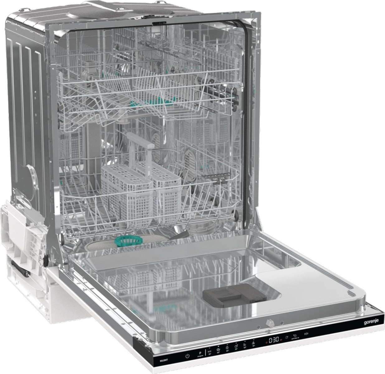 Посудомоечная машина Gorenje/ Посудомоечная машина Gorenje, загрузка 13 комплектов, стандартный мотор, регулировка верхней корзины по высоте, 2 корзины, сенсорное управление, световой и звуковой сигнал завершения цикла, отсрочка, полный AquaStop, энергоэффективность А++, уровень шума 47 дБ, цвет белый