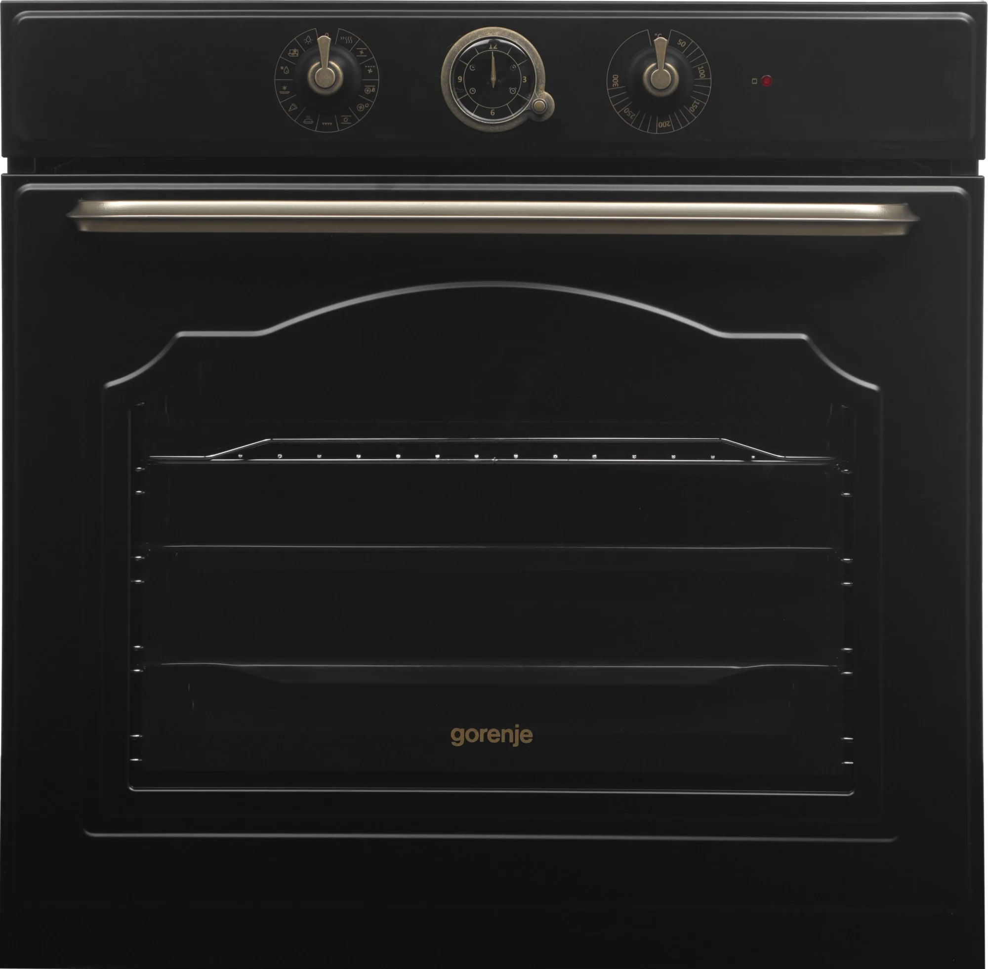 Встраиваемые электрические духовки GORENJE/ Духовой шкаф, Полезный объем: 77 л,электронный программатор с аналоговым дисплеем, очистка паром, A,максимальная температура в духовке: 300 °С, 59.7 × 59.5 × 56.4 см, цвет:черный