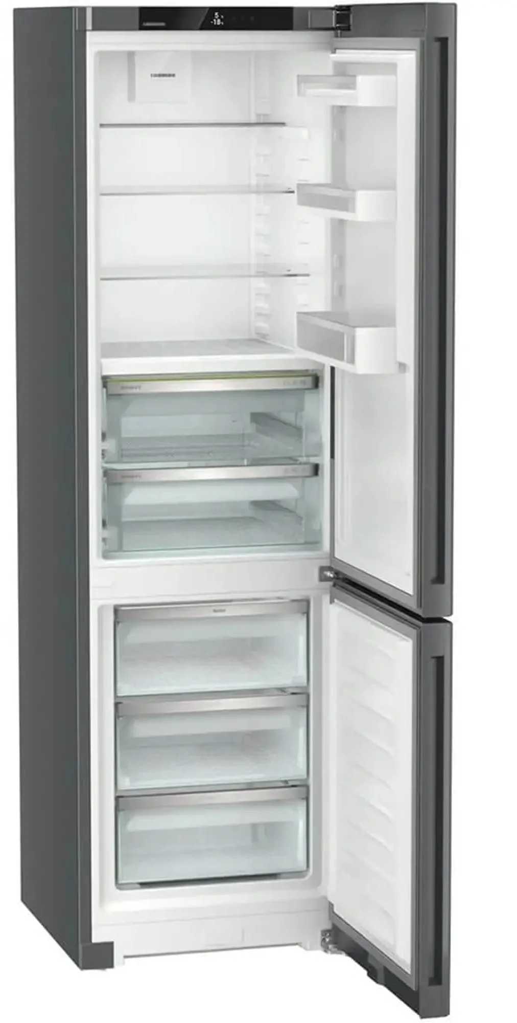 Холодильники LIEBHERR/ Plus, BioFresh 2 контейнера, МК NoFrost, 3 контейнера МК, в. 201,5 см, ш. 60 см, г. 67.5 см, класс ЭЭ A++, внутренние ручки, цвет Dark Grey
