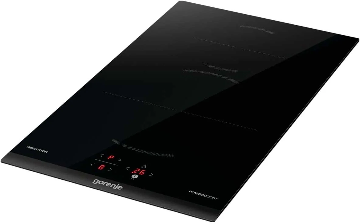 Встраиваемая варочная панель GORENJE/ Встраиваемая варочная панель GORENJE, индукционная, без рамки, сенсорное управление, 2 конфорки, таймер, блокировка от детей, PowerBoost, цвет черный
