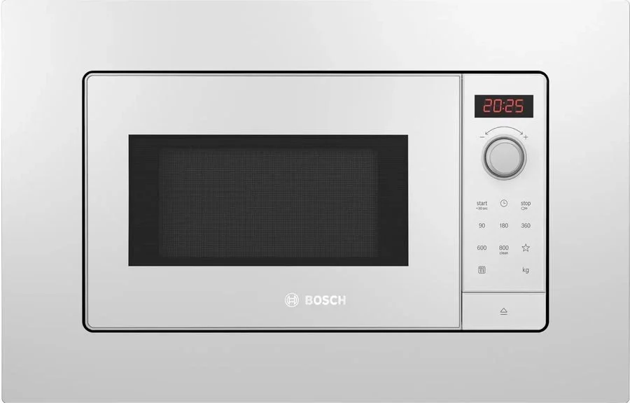 Serie 2, встраиваемая микроволновая печь, белый, микроволны до 800 Вт, 5 ступеней мощности микроволн, поворотный переключатель,многофункциональные часы, рабочая камера объемом 20л, сделано в Китае