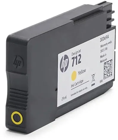 Картридж HP 712 для DJ T230/T630/T650/Studio, желтые, тройная упаковка 3ED79A (3*29мл) (352883)