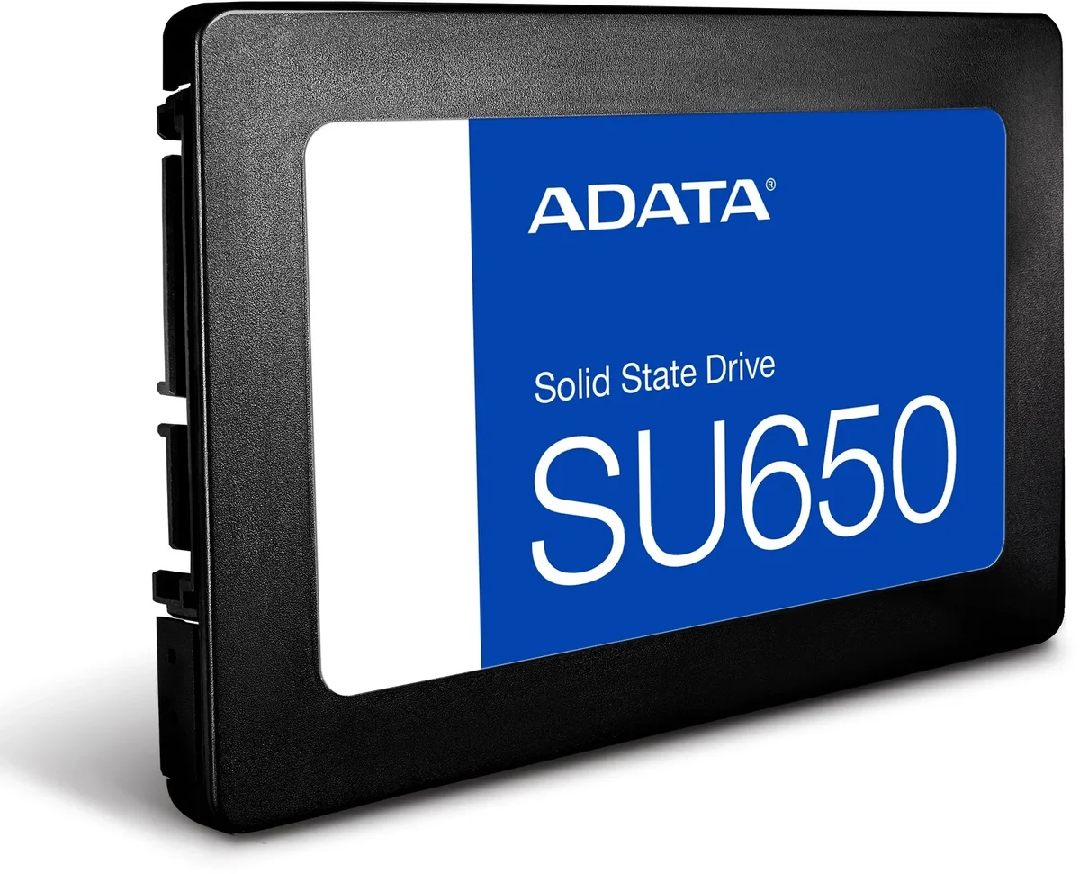 Твердотельный накопитель SSD ADATA SU650 ASU650SS-480GT-R 480GB 2.5" Client SATA 6Gb/s, 520/450, IOPS 40/75K, MTBF 2M, 3D TLC, DRAM less, 280TBW, 0,53DWPD, RTL (461179)