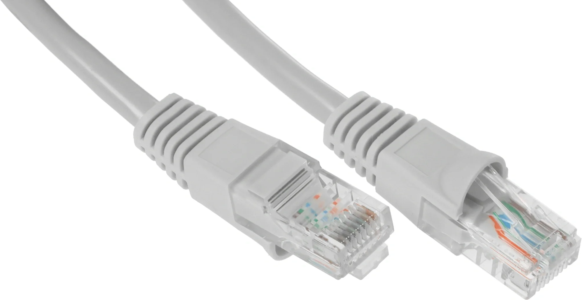 Патч-корд KingPrice KP-PC-c5e-10m-g 1Гбит/с UTP 4 пары cat.5E solid CCA molded 10м  серый  RJ-45  (m)-RJ-45 (m)