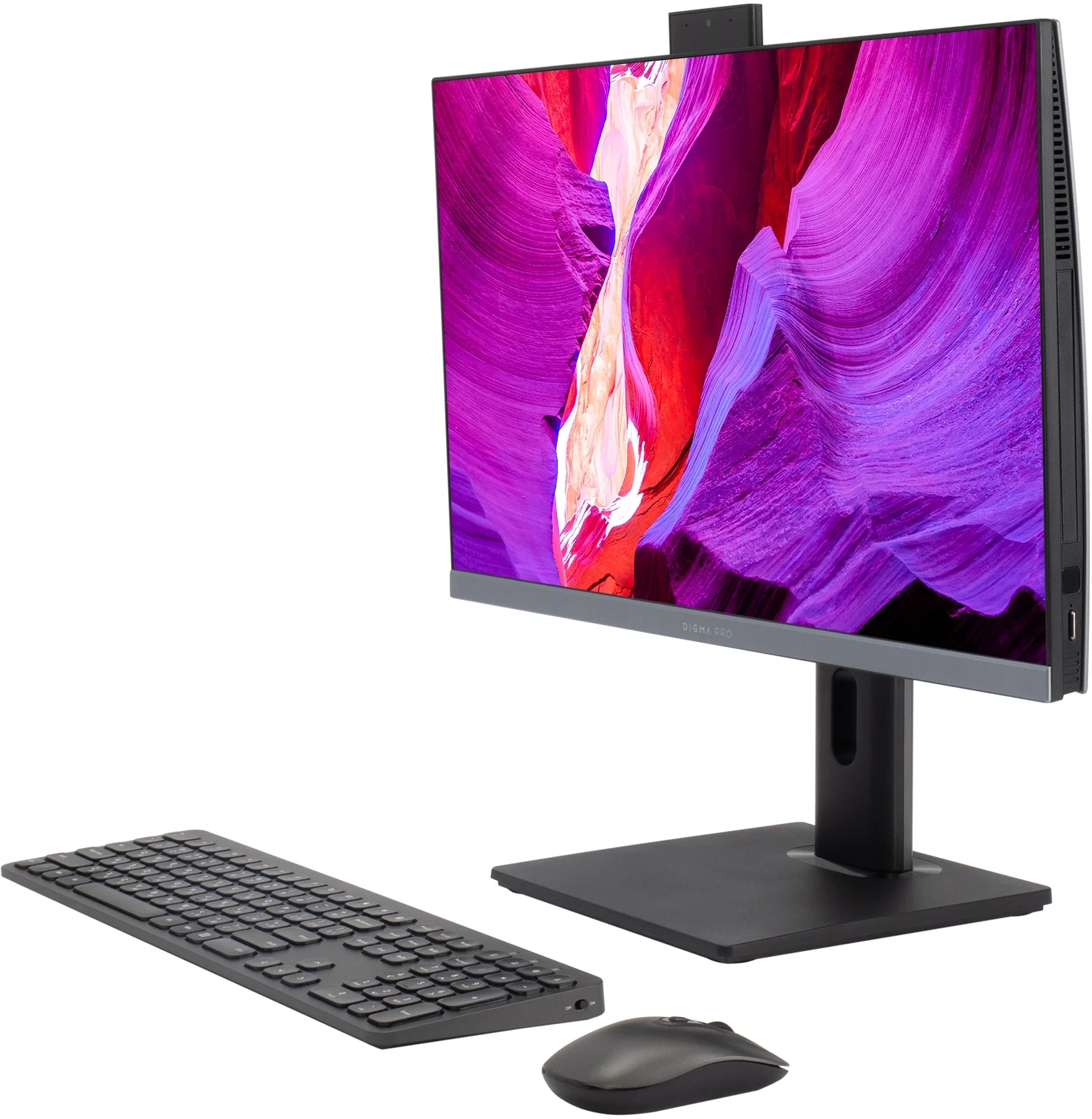 Моноблок Digma Pro Unity 23.8" Full HD i5 13500HX (2.5) 16Gb SSD512Gb UHDG 730 CR Windows 11 Pro GbitEth WiFi BT 90W клавиатура мышь Cam серый/черный 1920x1080