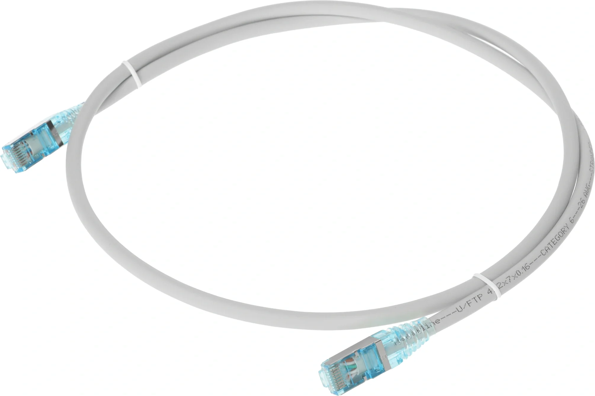 Кабель Hyperline  PC-LPM-STP-RJ45-RJ45-C6-1M-LSZH-GY Патч-корд U/FTP, экранированный, Cat.6 (100% Fluke Component Tested), LSZH, 1м, серый (010803)
