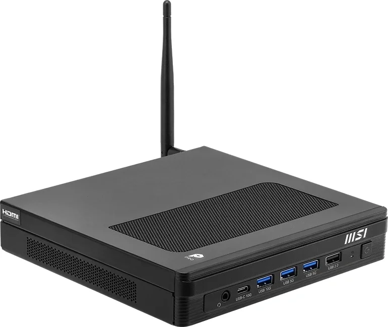 Неттоп MSI - Pro DP10 A14MG-010XRU, Intel Core i5 14400 2500MHz, DDR5 16 ГБ, SSD 512 ГБ, Intel UHD Graphics 730, Wi-Fi, Bluetooth, чёрный, ОС не установлена, Mini PC, 9S6-B21011-010