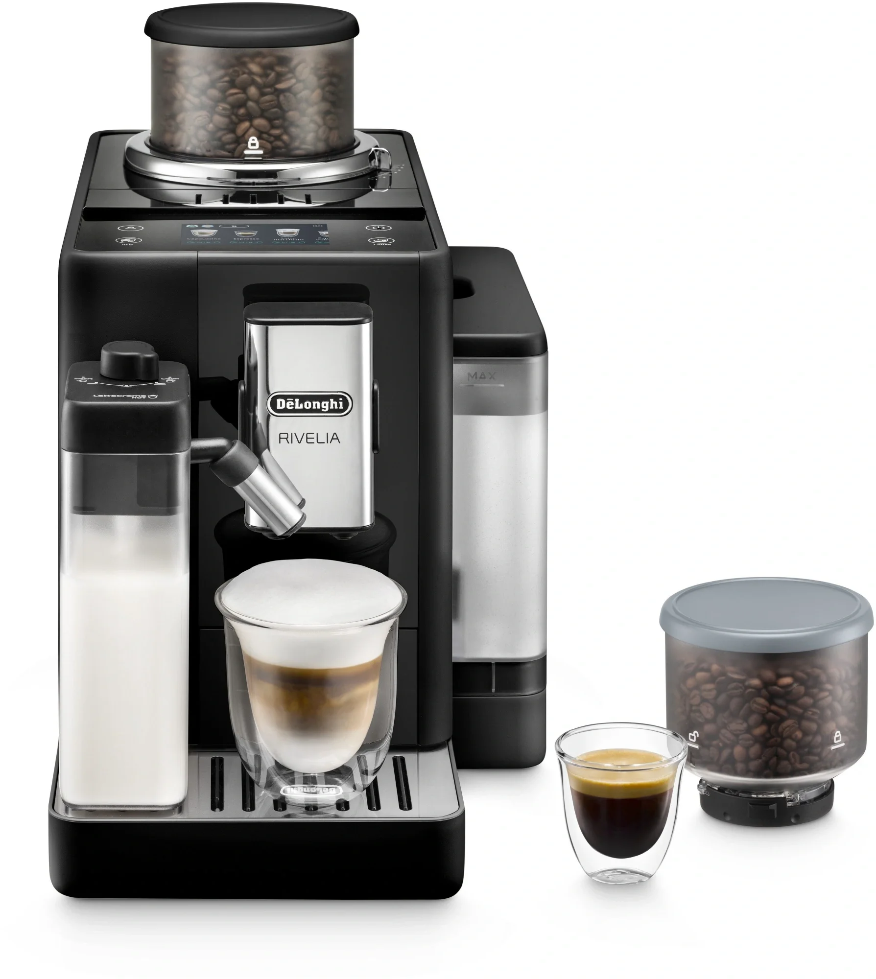 Кофемашина автоматическая Delonghi EXAM440.35.B черный, исп. кофе - молотый/зерновой 1,4 л, 1450 Вт, 19 Бар