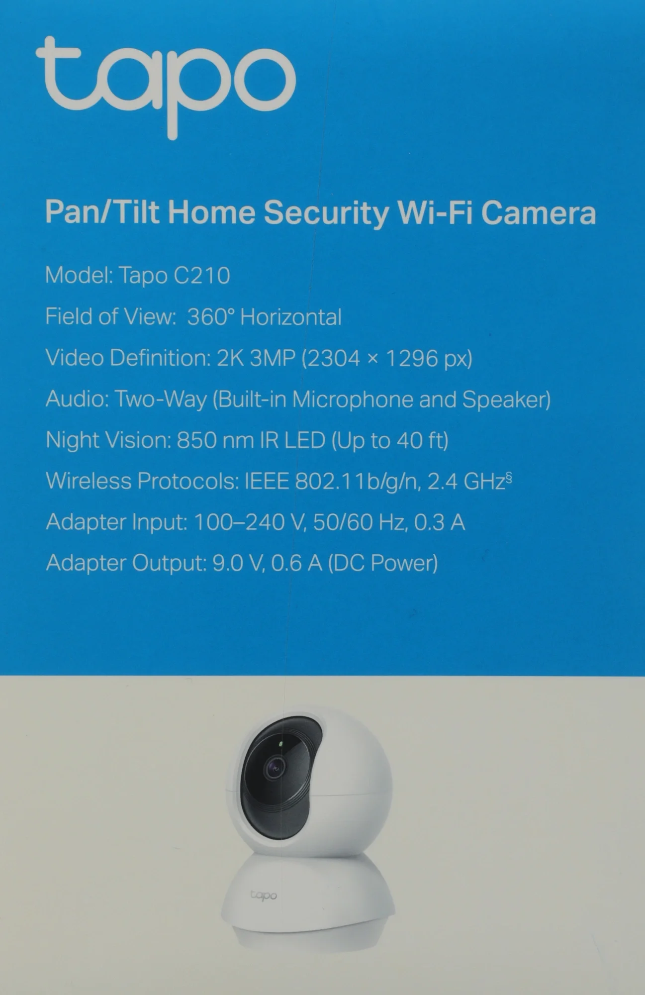 Камера видеонаблюдения IP TP-Link Tapo C210 Wi-Fi 3.83-3.83мм цв. корп.:белый