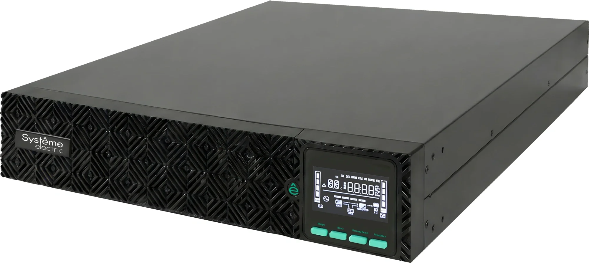 ИБП Systeme Electriс - SRV Gen 2 + внеш. АКБ 2000 ВА/2000 Вт, On-Line, in (200V / 208V / 220V / 230V / 240V 1xIEC-320 C20), 8xIEC-320 C13, LCD, Rack, 4U, без встроенных АКБ, цвет чёрный, SRVSE2KRXLIG2