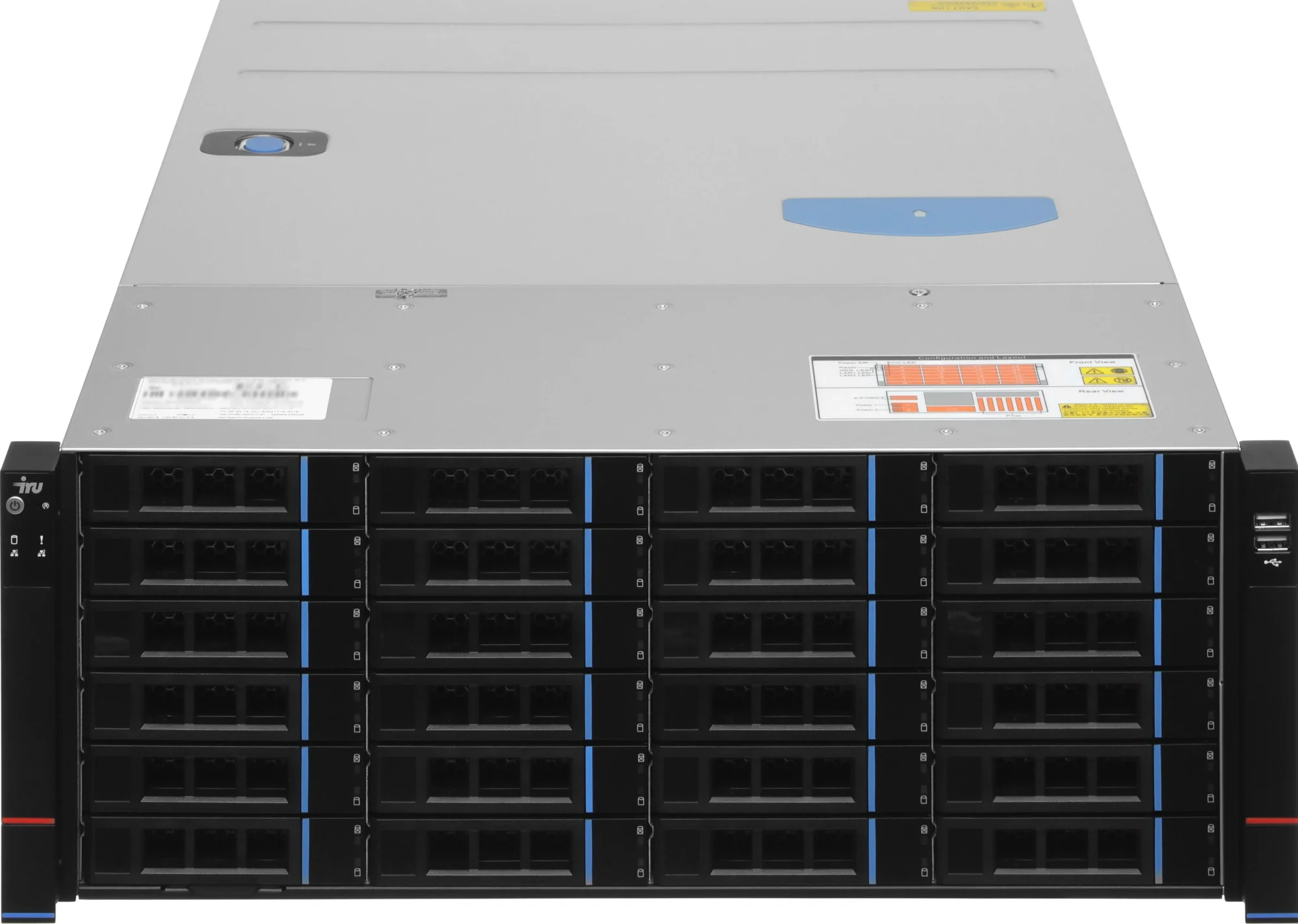 Сервер IRU Rock s4124p 1x6248 2x16Gb 1x500Gb M.2 SSD 9460-8i AST2500 2xGigEth 2x1600W w/o OS (2158976)