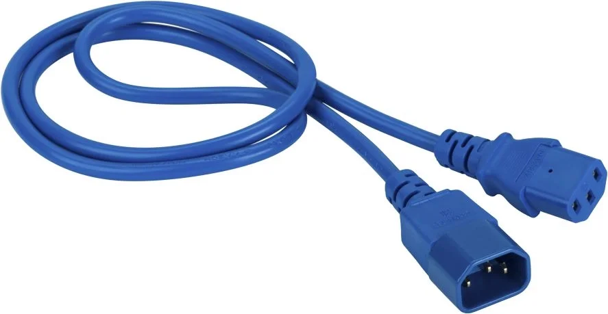 LAN-PP13/14-0.5-BL Шнур для блока питания Lanmaster IEC 60320 С13 вилка IEC 60320 С14 0.5 м 10А цвет: синий