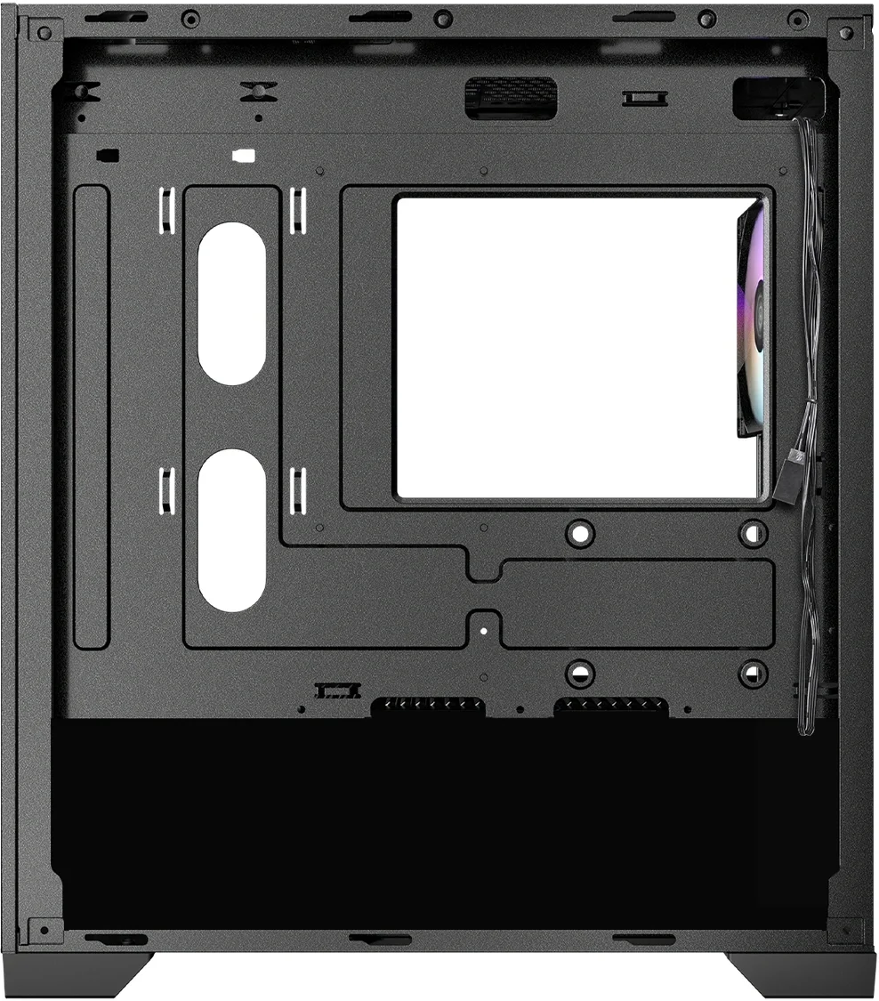 Корпус Azza AEROHEX-M CSAZ-203A03M, mATX, Mini Tower, без БП, черный
