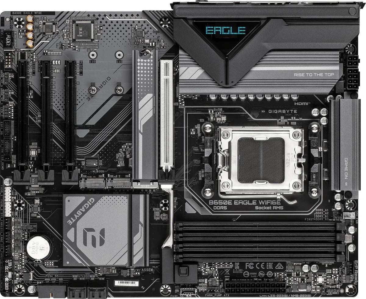 Материнская плата Gigabyte B650E EAGLE Socket AM5 AMD B650 4xDDR5 ATX AC`97 8ch(7.1) 2.5Gg RAID+HDMI+DP