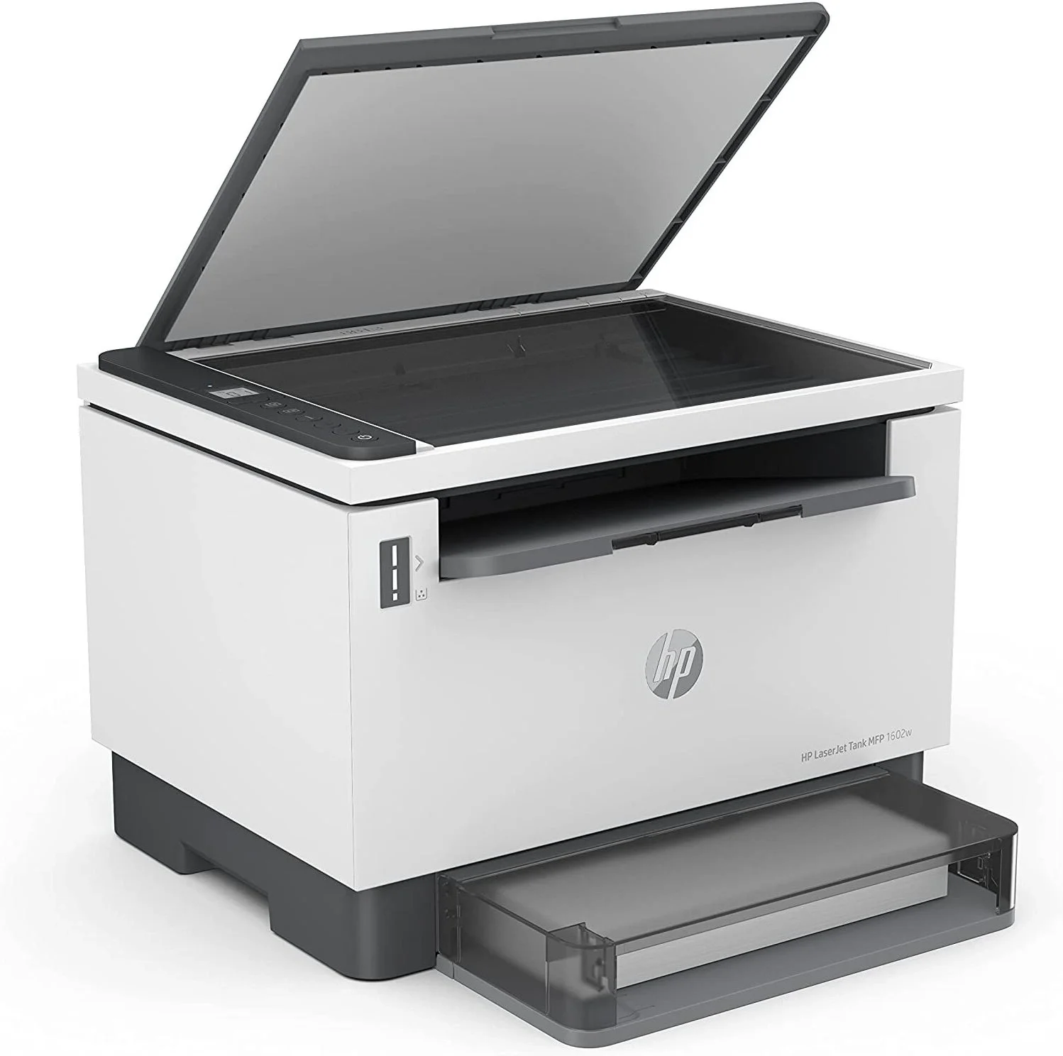 МФУ HP Inc. - LaserJet Tank 1602w, A4, LaserJet, сканер: планшетный, черно-белый лазерный, RJ-45, Wi-Fi, USB, 600 x 600dpi, цвет серый, 2R3E8A