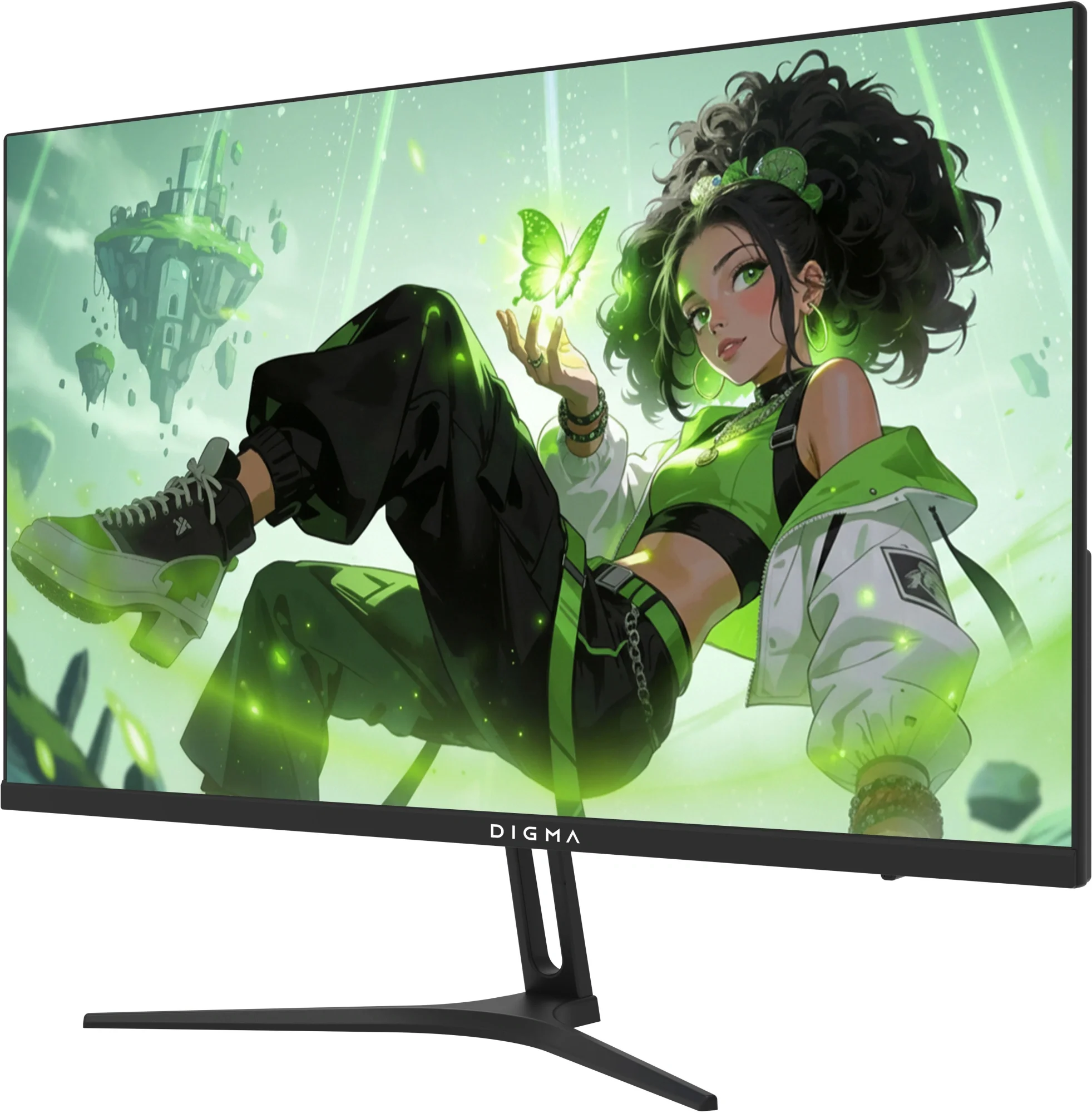 Монитор Digma - Overdrive 24P411F, 23.8", 16:9, IPS, 1 мс, 250cd/m², 1000:1, 1920x1080 (Full HD), 180 Гц, 1x HDMI, 1x DP, speakers, цвет чёрный, 24P411F