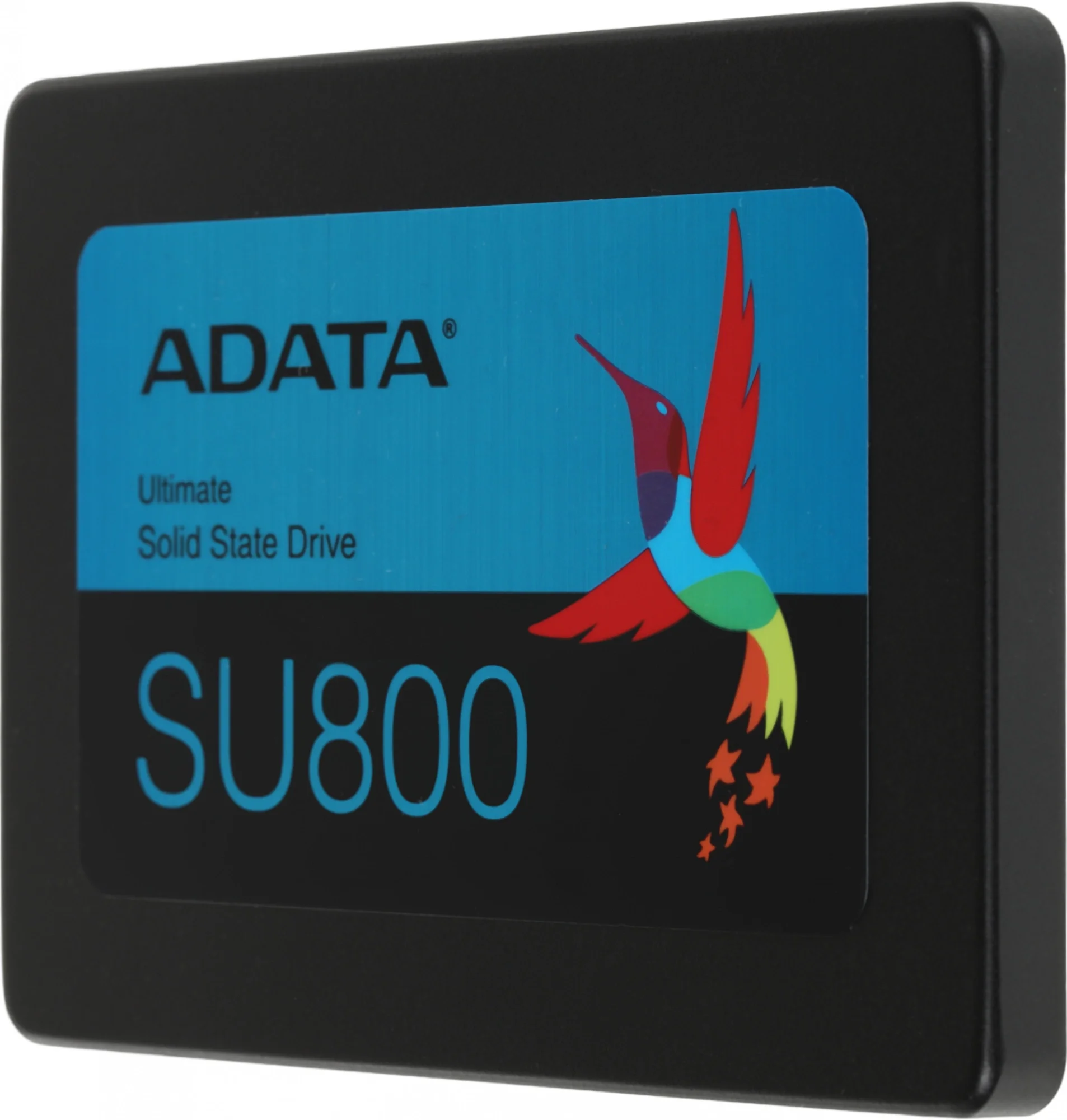 Твердотельный накопитель SSD ADATA Ultimate SU800 ASU800SS-256GT-C 256GB 2.5" Client SATA 6Gb/s, 560/520, IOPS 85/80K, MTBF 2M, 3D V-NAND TLC, 200TBW, Adapter 2.5" (7mm to 9.5mm), Retail (967250)