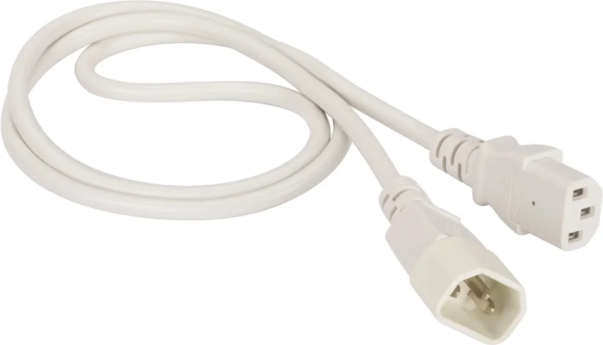 LAN-PP13/14-1.8-WH Шнур для блока питания Lanmaster IEC 60320 С13 вилка IEC 60320 С14 1.8 м 10А цвет: белый
