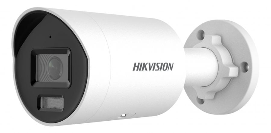 Камера видеонаблюдения IP Hikvision DS-2CD2047G2H-LIU(4MM), 2688x1520, 4мм, (AcuSense), микрофон, LED 40м, 4Мп, 1/1.8" CMOS, уличная, цилиндрическая, белый