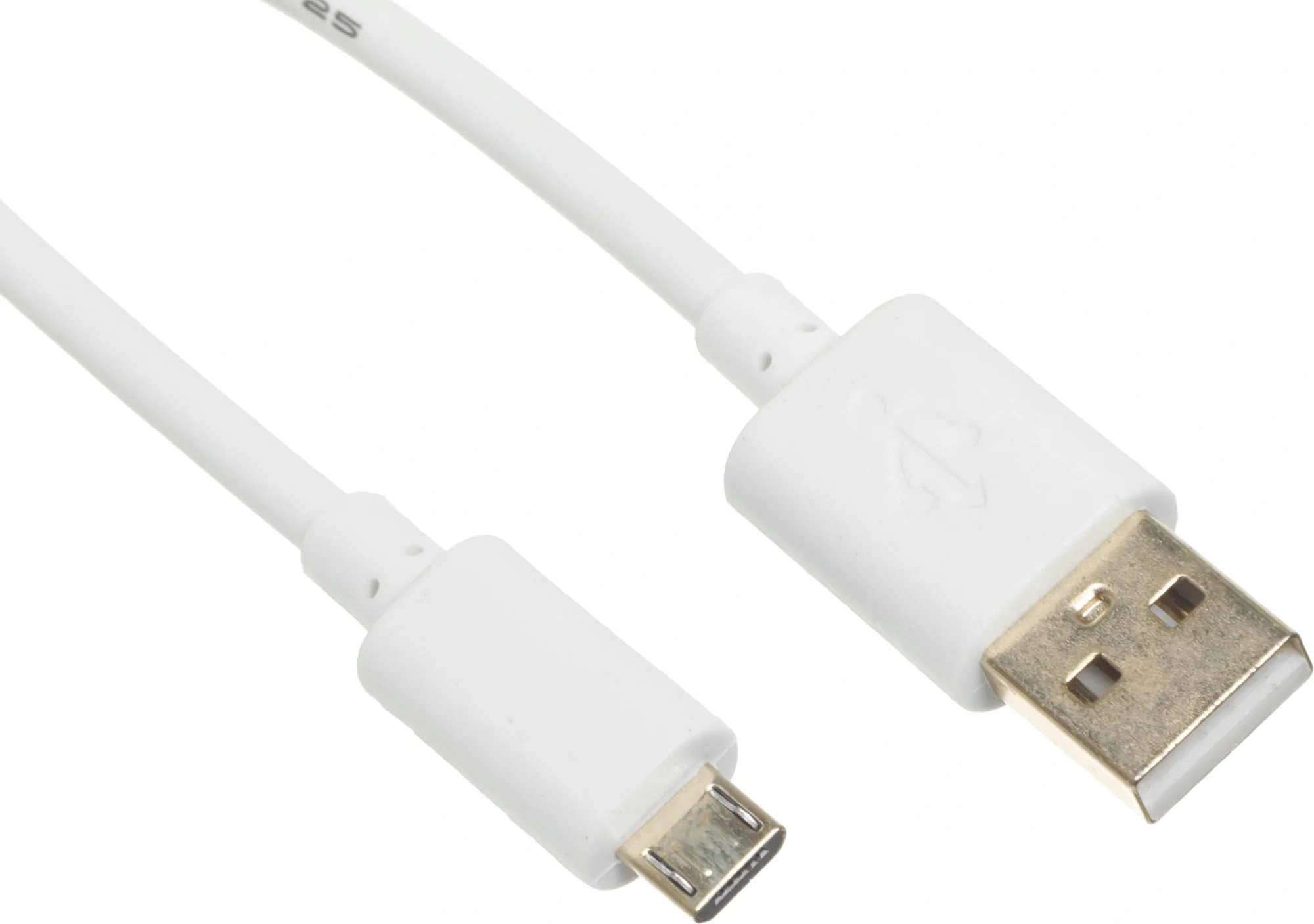 Кабель 2A Square USB (m)-micro USB (m) 1м белый
