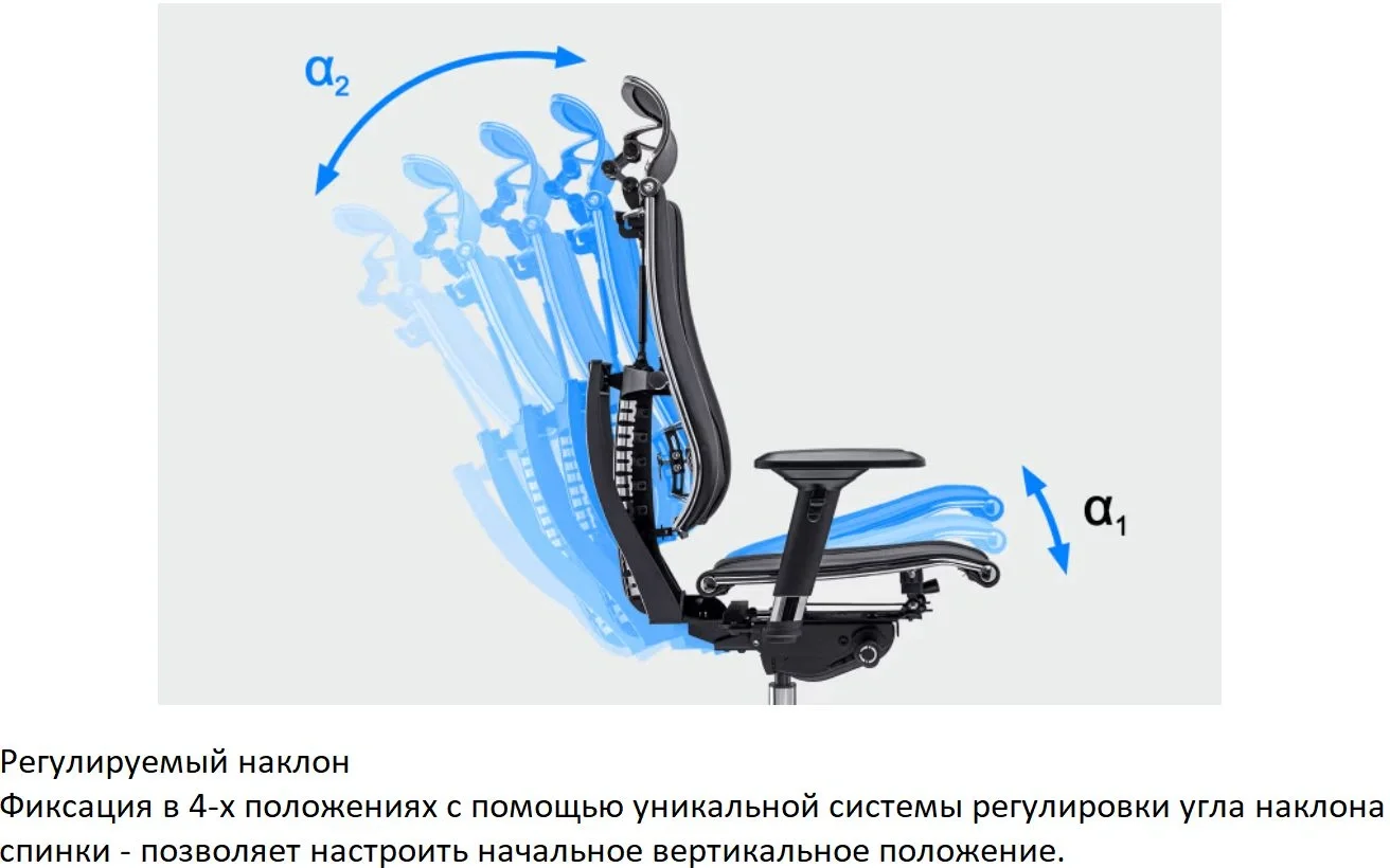 Кресло руководителя эргономичное Метта Yoga 4DF B2-14D - YM93+Infinity черный сиденье черный сет./экокожа с подголов. крестов. алюминий хром