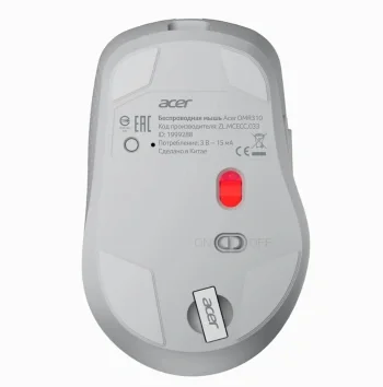 Мышь Acer OMR310 светло-серый оптическая 1600dpi беспров. BT/Radio USB 7but (ZL.MCECC.033)