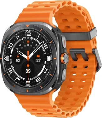 Смарт-часы Samsung Galaxy Watch Ultra LTE Watch Ultra 47мм 1.5" AMOLED корп.черный титан рем.оранжевый (SM-L705FZA1CAU)