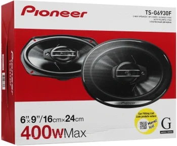 Колонки автомобильные Pioneer TS-G6930F 400Вт 90дБ 4Ом 16x24см (6.3x9.4дюйм) (ком.:2кол.) коаксиальные трехполосные