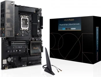 Материнская плата Asus PROART B760-CREATOR WIFI Soc-1700 Intel B760 4xDDR5 ATX AC`97 8ch(7.1) 1 x 2.5Gigabit + Gigabit Ethernet RAID+HDMI+DP
