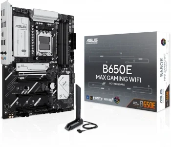 Материнская плата Asus B650E MAX GAMING WIFI Socket AM5 AMD B650 4xDDR5 ATX AC`97 8ch(7.1) 2.5Gg RAID+HDMI+DP