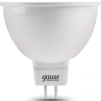 Лампа светодиодная Gauss Elementary MR16 9Вт цок.:GX5.3 спот 220B св.свеч.бел.хол. MR16 (упак.:10шт) (13539)