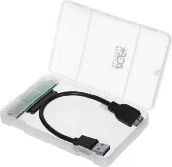 Внешний корпус для HDD/SSD AgeStar 3UBCP3 SATA USB3.0 пластик белый 2.5"