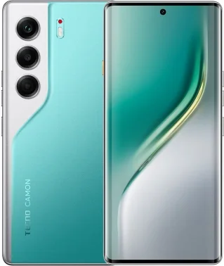 Смартфон Tecno Camon 40 Pro 5G 256Gb 8Gb зеленый моноблок 3G 4G 2Sim 6.78" 1080x2436 Android 15 50Mpix 802.11 a/b/g/n/ac/ax NFC GPS GSM900/1800 GSM1900 Protect FM